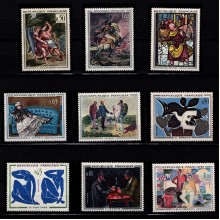 Frankrig - Lot med forskellige frimærker - Fransk kunst - Postfrisk og ustemplet.